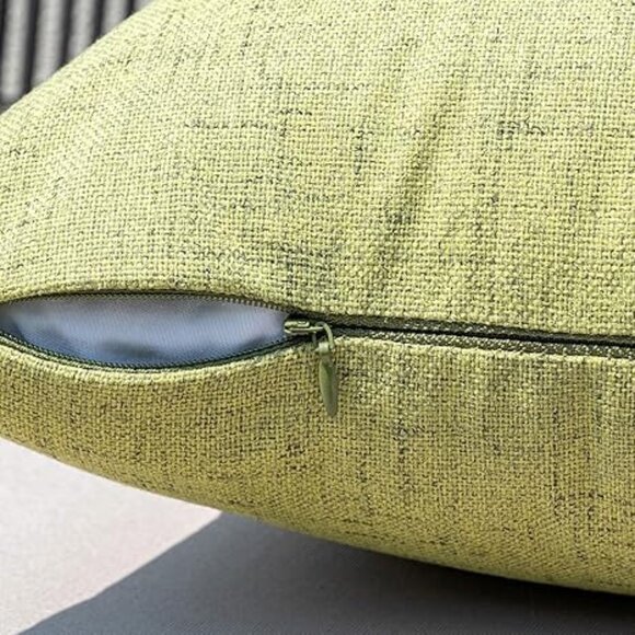 MIULEE Pack of 2 Outdoor Throw Pillow Covers 12x20, Green - Picture 2 of 3